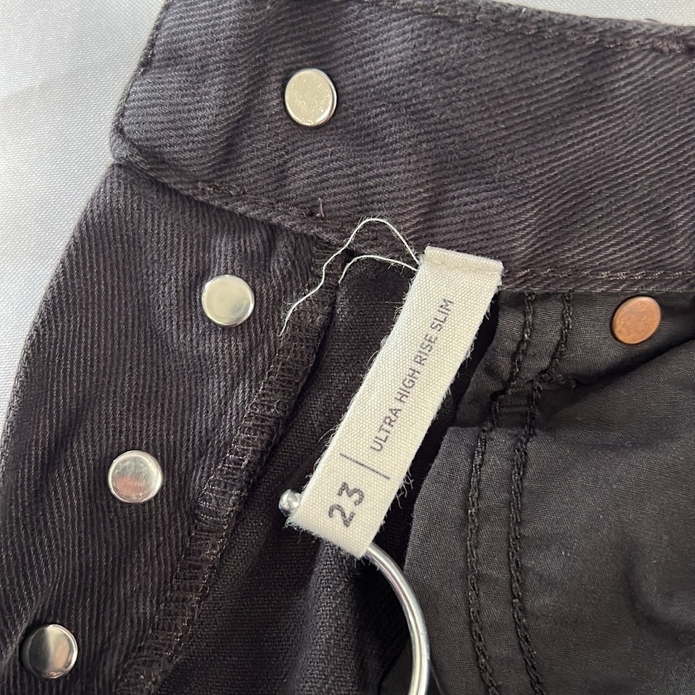 Pacsun Ultra High Rise Slim Black Ripped Jeans - Picture 7 of 10